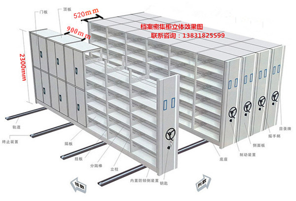 智能密集柜直觀剖析圖